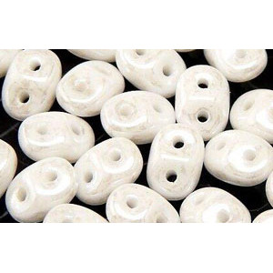SuperDuo 5x2mm Luster - Opaque White 100gr (L03000)