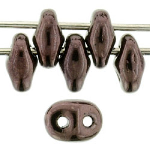 SuperDuo 5x2mm Luster - Metallic Amethyst Jet 100gr (LE23980)