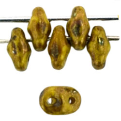 SuperDuo 5x2mm Opaque Yellow - Bronze Picasso 100gr (LG83120)