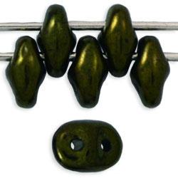 SuperDuo 5x2mm Luster - Metallic Olivine 100gr (LK23980)