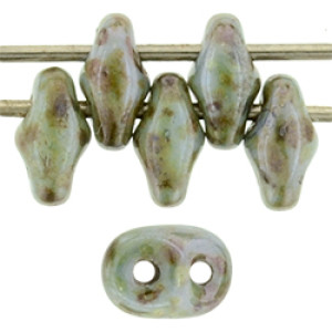 SuperDuo 5x2mm Luster - Green/Opaque White 100gr (LN03000)