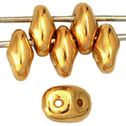 SuperDuo 5x2mm Coated - 24K Gold 50gr (MAG01)