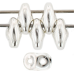 SuperDuo 5x2mm Silver Plated 50gr (MAG02)