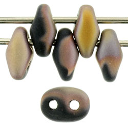 SuperDuo 5x2mm Matte - 1/2 Coated Apollo - Jet 100gr (MC23980)