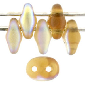 SuperDuo 5x2mm Matte - Smoky Topaz AB 100gr (MX10230)