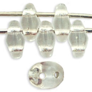 SuperDuo 5x2mm Crystal - Silver-Lined 100gr (SL00030)