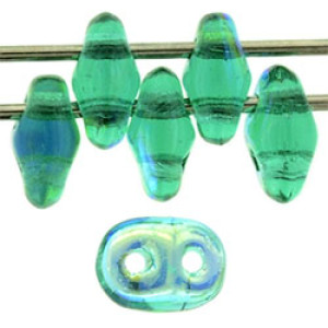 SuperDuo 5x2mm Emerald AB 100gr (X50720)