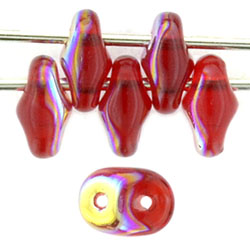 SuperDuo 5x2mm Siam Ruby AB 100gr (X90080) SuperDuo 5x2mm Siam Ruby AB 100gr (X90080)