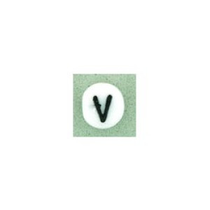 Letter Beads 6mm Letter V 600pc (V)