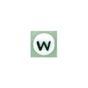 Letter Beads 6mm Letter W 600pc (W)