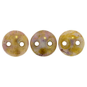 Lentil 6mm Luster - Opaque Gold/Smoky Topaz 600pc (LG02010)