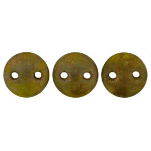 Lentil 6mm Chartreuse - Copper Picasso 600pc (MLG84020)