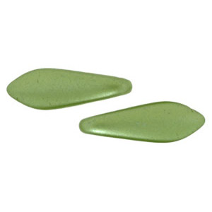 Two Hole Daggers 16x5mm Pearl Coat - Olive 600pc (25034AL)