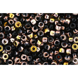 Matubo Seed Bead 6/0 Jet - Capri Gold 50gr (C23980) Matubo Seed Bead 6/0 Jet - Capri Gold 50gr (C23980)