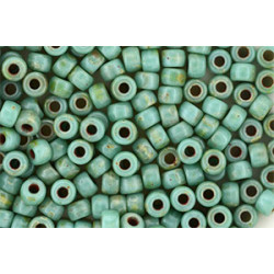 Matubo Seed Bead 6/0 Green Turquoise - Picasso 50gr (T63130)