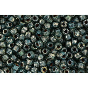 Matubo Seed Bead 6/0 Opaque Aquamarine - Silver Picasso 50gr (TP60020)