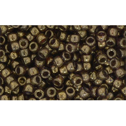 Matubo Seed Bead 7/0 Luster - Transparent Gold/Smokey Topaz 50gr (LG00030)