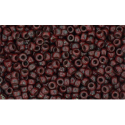 Matubo Seed Bead 7/0 Opaque Red - Picasso 50gr (T93200)