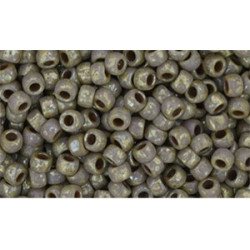 Matubo Seed Bead 7/0 Opaque Lt Purple - Silver Picasso 50gr (TP23020)