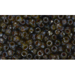 Matubo Seed Bead 7/0 Lemon - Silver Picasso 50gr (TP80020)