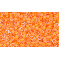 Matubo Seed Bead 8/0 Crystal - Orange Neon-Lined 50gr (44510CR)