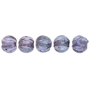 Melon Round 3mm Luster - Transparent Amethyst 1200pc (LE00030)