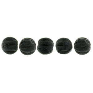 Melon Round 3mm Matte - Jet 1200pc (M23980)