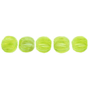Melon Round 3mm Luster Iris - Milky Dk Peridot 1200pc (S1C51010)