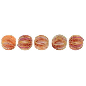 Melon Round 3mm Luster Iris - Siam Ruby 1200pc (S1C90080)