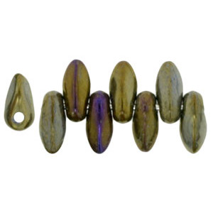 Mini Dagger Beads 6x2,5mm Iris - Brown 100gr (21415JT)