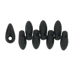 Mini Dagger Beads 6x2,5mm Jet 100gr (23980)