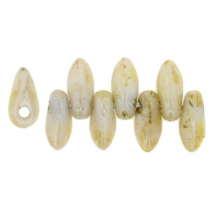 Mini Dagger Beads 6x2,5mm Opaque Luster - Picasso 100gr (65401WH)