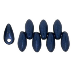 Mini Dagger Beads 6x2,5mm Metallic Suede - Dk Blue 100gr (79032MJT)