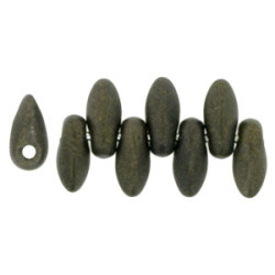 Mini Dagger Beads 6x2,5mm Metallic Suede - Dk Green 100gr (79082MJT)