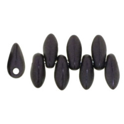 Mini Dagger Beads 6x2,5mm Metallic Suede - Dk Plum 100gr (79083MJT)