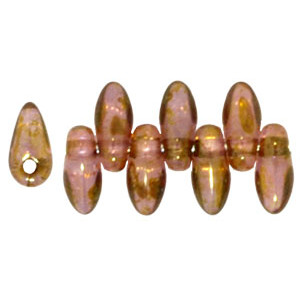 Mini Dagger Beads 6x2,5mm Luster - Rose/Gold Topaz 100gr (AK00030)