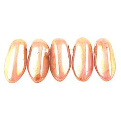 Mini Dagger Beads 6x2,5mm Luster - Opaque Rose/Gold Topaz 100gr (AK03000)