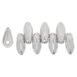 Mini Dagger Beads 6x2,5mm Matte - Metallic Silver 100gr (K0170JT)