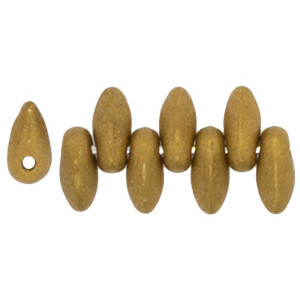 Mini Dagger Beads 6x2,5mm Matte - Metallic Goldenrod 100gr (K0173JT)