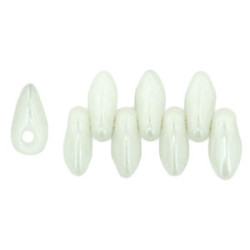 Mini Dagger Beads 6x2,5mm Luster - Opaque White 100gr (L03000)