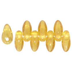 Mini Dagger Beads 6x2,5mm Topaz Luster - Transparent Champagne 100gr (LC10060)