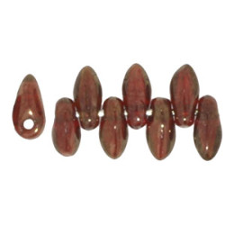 Mini Dagger Beads 6x2,5mm Silversheen - Ruby 100gr (LJ90080)