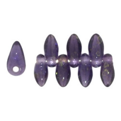 Mini Dagger Beads 6x2,5mm Pink/Topaz Luster - Tanzanite 100gr (LP20510)