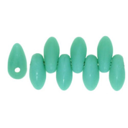 Mini Dagger Beads 6x2,5mm Matte - Opaque Turquoise 100gr (M63130)