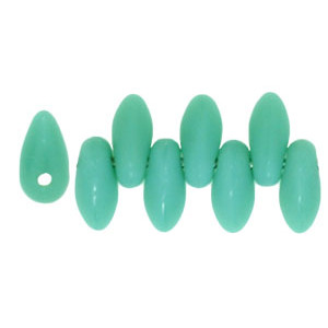 Mini Dagger Beads 6x2,5mm Matte - Opaque Turquoise 100gr (M63130)