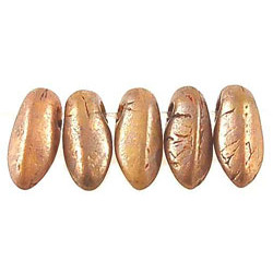 Mini Dagger Beads 6x2,5mm Chartreuse - Copper Picasso 100gr (MLG84020)