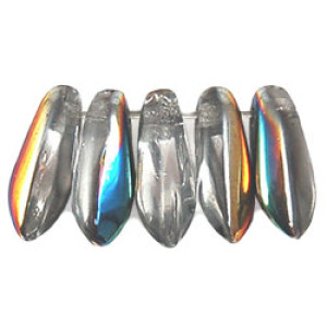 Dagger Beads 8x2,5mm Crystal - Vitral 250gr (V00030)