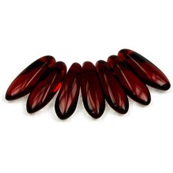 Dagger Beads 10x3mm Ruby 250gr (90100) Dagger Beads 10x3mm Ruby 250gr (90100)
