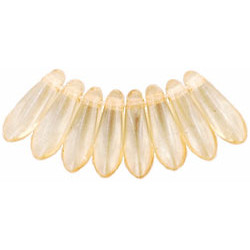 Dagger Beads 10x3mm Luster - Transparent Champagne 250gr (LC00030) Dagger Beads 10x3mm Luster - Transparent Champagne 250gr (LC00030)