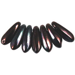 Dagger Beads 10x3mm Luster - Metallic Amethyst Jet 250gr (LE23980) Dagger Beads 10x3mm Luster - Metallic Amethyst Jet 250gr (LE23980)